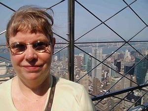 Picture of Annabel at the top of the Empire State Building