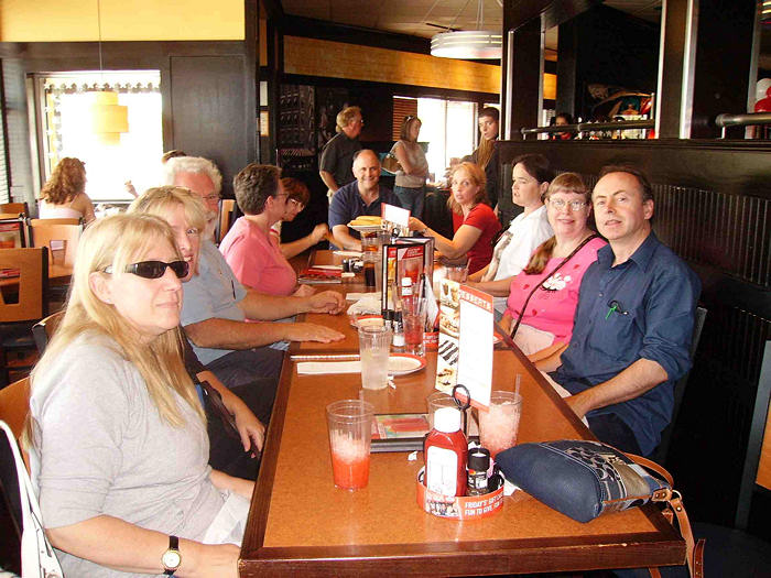 Picture of Puppy walkers lunch at Smith Haven Mall - Marilyn, Donna, Bernie, Cindy, Marie, John, unknown, Sunny, Annabel and John