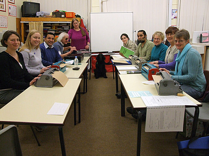 Picture of the Thursday night Braille class