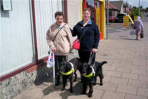 Picture of Jane and Annabel with Bramble and Amy working